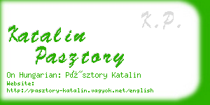 katalin pasztory business card